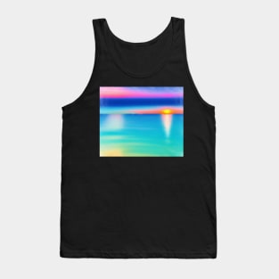 Abstract Sunset Over Calm Water Tank Top